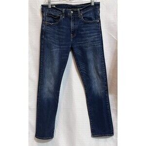 Levis 502 Big E Classic Tapered Below Waist Denim Jeans Mens 31x30 Blue Retro